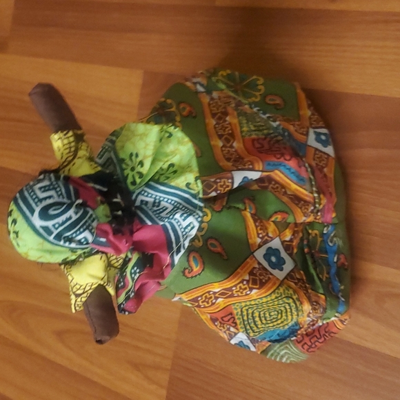 Handmade  African Doll in Ankara Dress - Picture 3 of 4